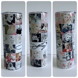 Dolly Parton Collage 20oz Skinny Tumbler